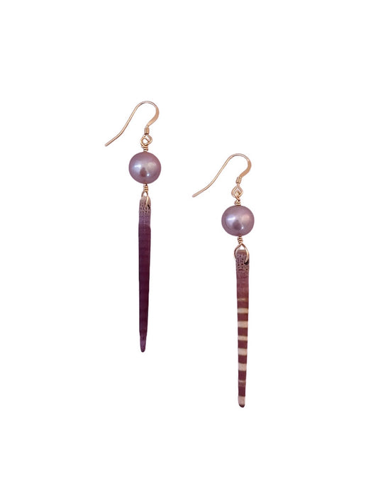 Edison Pearl + Wana Spike, Drop Earrings