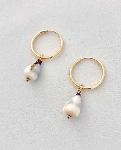 Mini Cone Shell Huggie Hoop Earrings